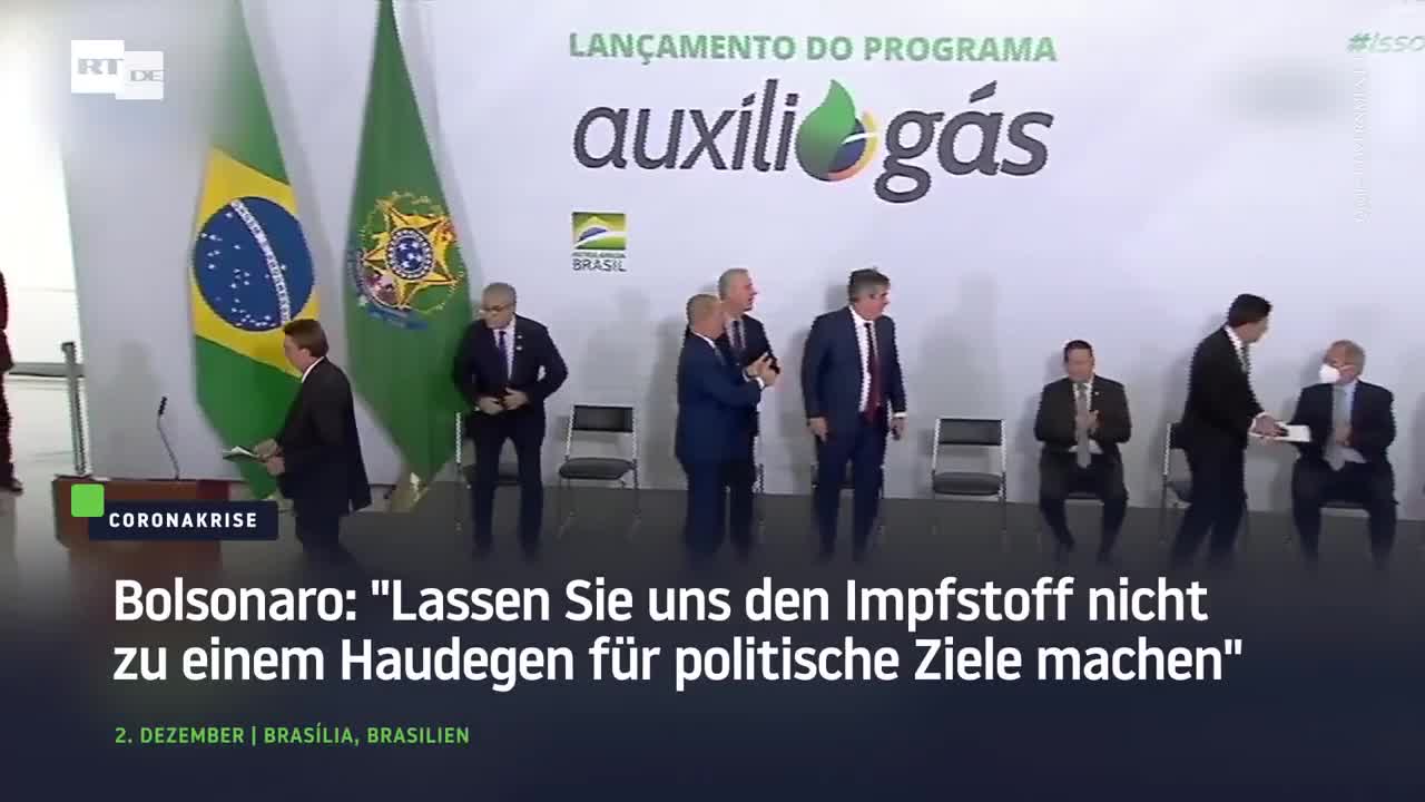 Der brasilianische Präsident Jair Bolsonaro sagte am Donnerstag,