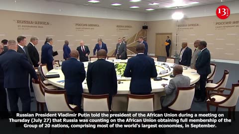 Putin tells African Union president Russia sees bloc joining G20 in September