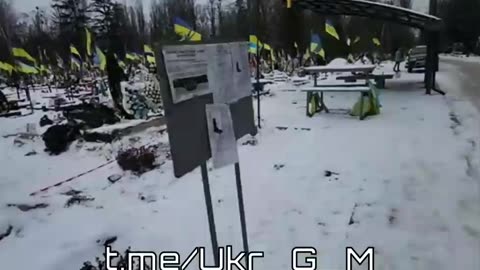 One of numerous Ukrainian graveyards