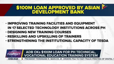 ADB OKs $100-M loan for PH technical, vocational education training system