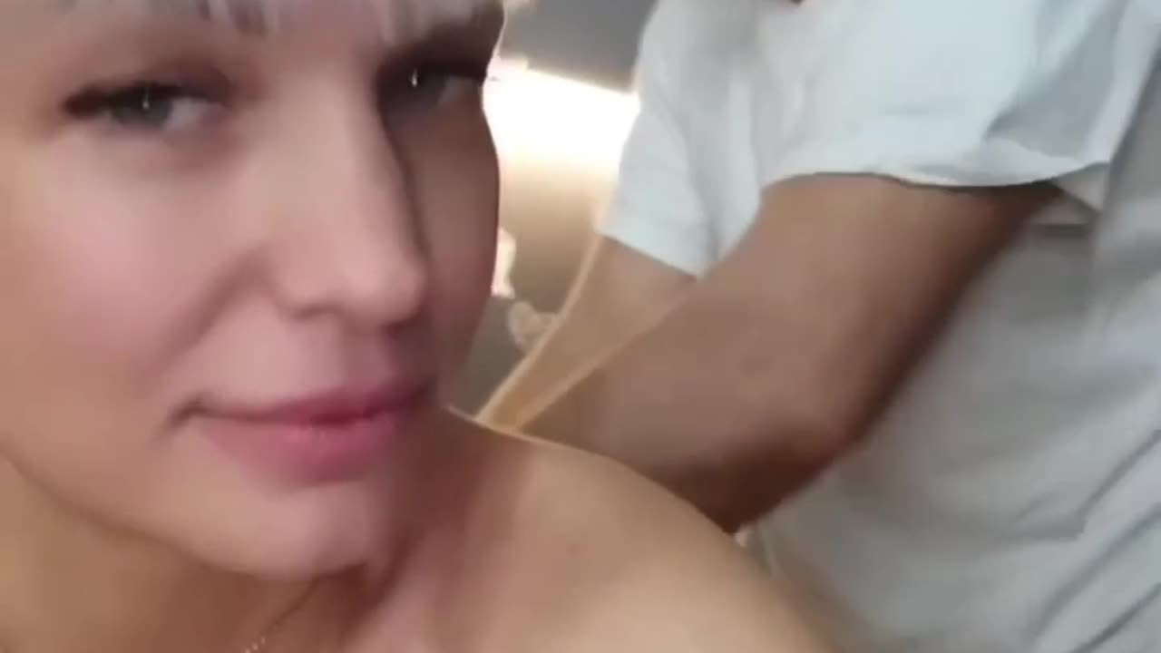 Girl with big breasts on massage