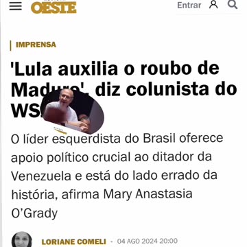 Lula ladrão auxilia roubo de maduro