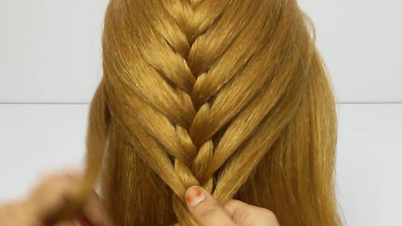 French braid hair style girl