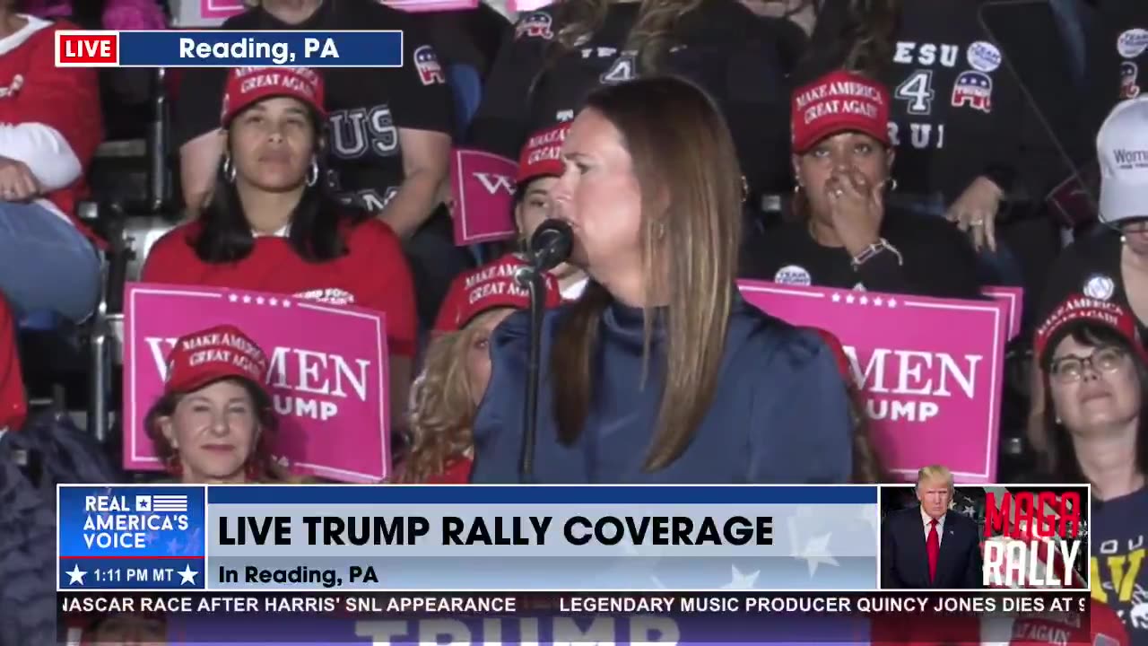 MUST WATCH: SARAH HUCKABEE SANDERS' FULL SPEECH AT TODAY’S MAGA RALLY IN READING, PA.