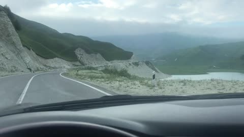 Driving in Caucasian mountains