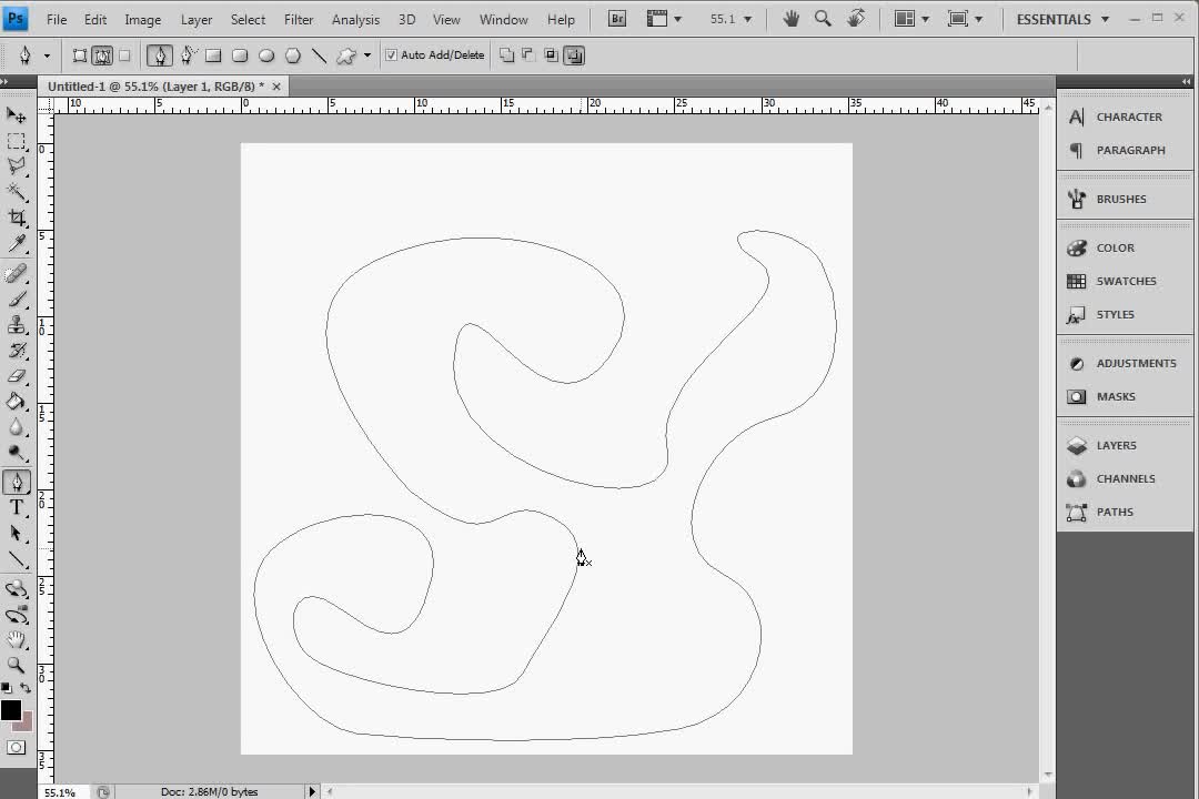 How to use the pen tool in Photoshop to draw and color within the lines.