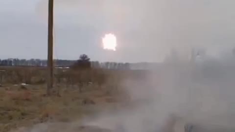 Rocket attack on Ukraine. War between Russia and Ukraine.