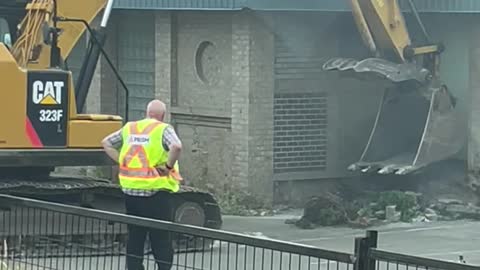 Putting Out a Fire With an Excavator