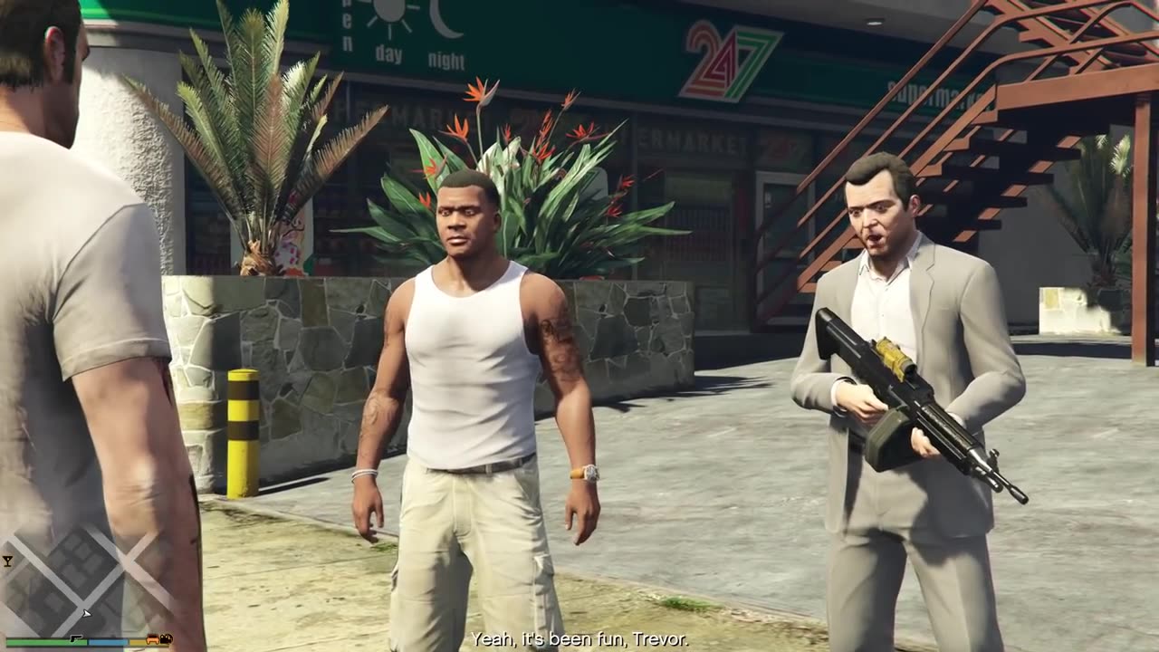 GTA 5 - Franklin, Lamar, Michael, Trevor, Ron and Wade's FIVE STAR COP BATTLE/ESCAPE