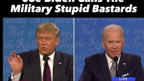 1% Joe calling our military stupid bastards