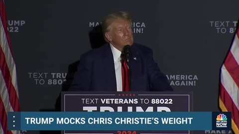 Donald Trump mocks Christies weight