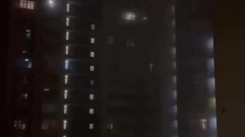 Kyiv. Unfortunately one of the buildings was hit 😡