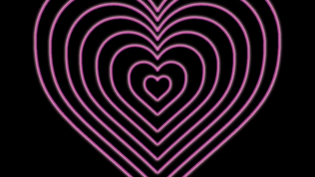 753. Neon Heart Tunnel I Purple Heart Neon Heart