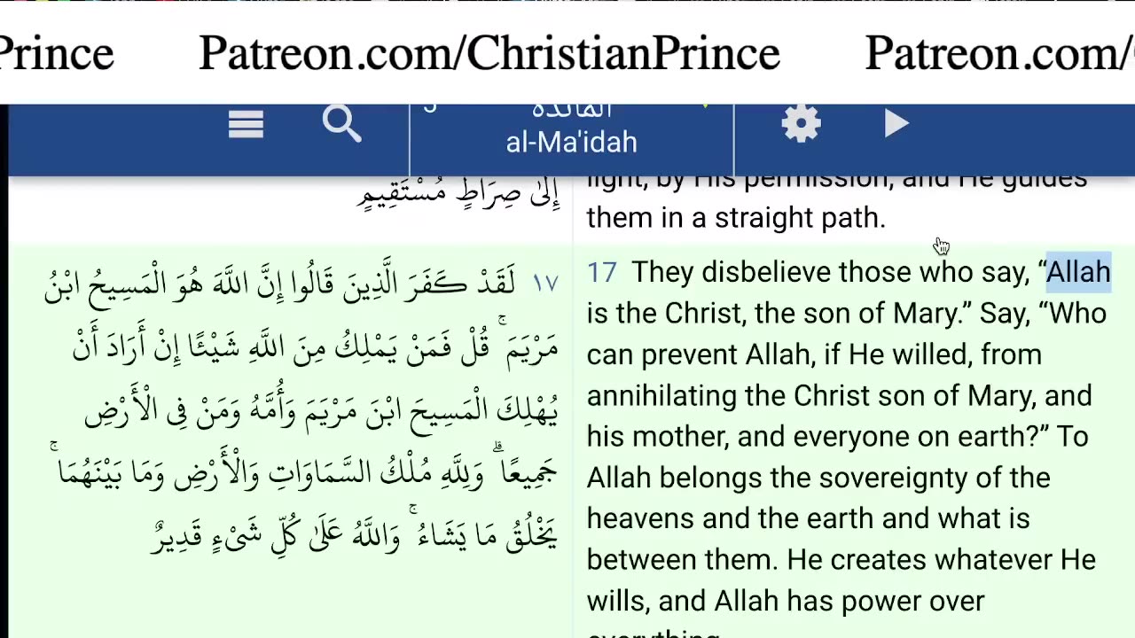 Christian prince This is your Prophet saying
