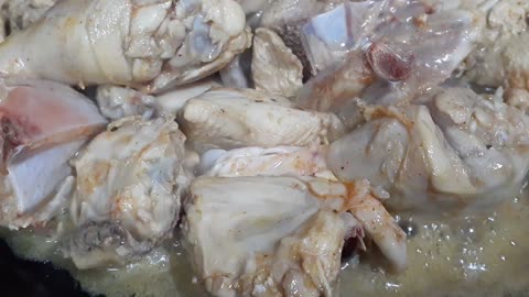 Spicy chicken meat cooking - tasty chicken curry recipe