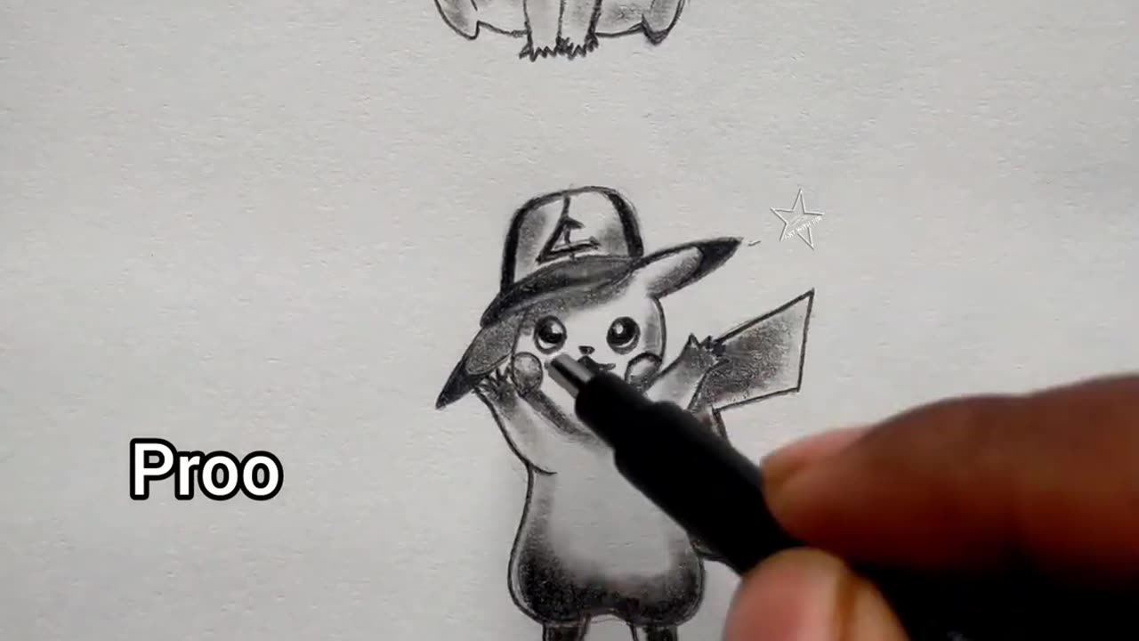 how to draw Pikachu Pokemon art drawing