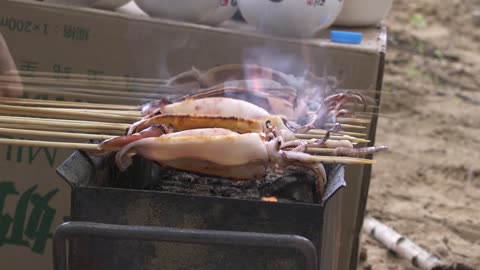 Grilled squid