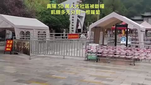 20220908 貴陽 50 萬人大社區被斷糧，飢餓多天分到一根蘿蔔！
