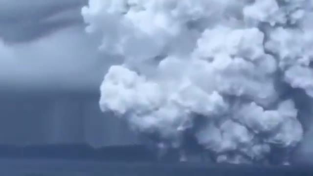 Tonga issued a tsunami warning after an undersea volcano erupted