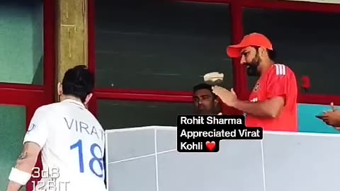 Rohit Sharma appreciating Virat Kohli. Wholesome moment 😀