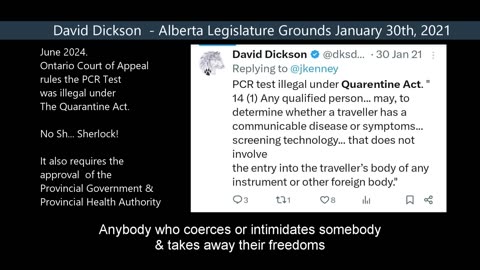 Quarantine Act - ILLEGAL PCR TEST.