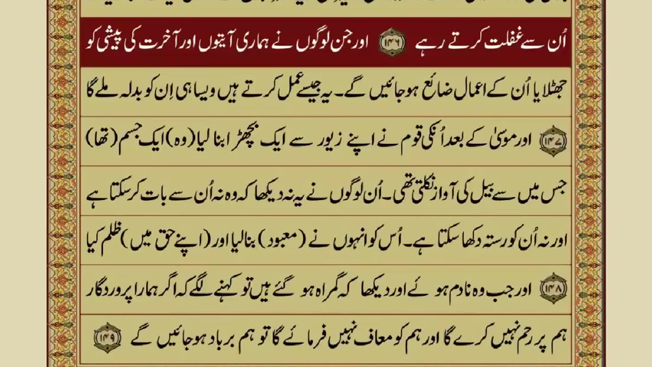 Quran with Urdu Translation | Para 9