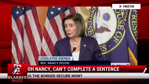 Oh Nancy, Can’t Complete A Sentence