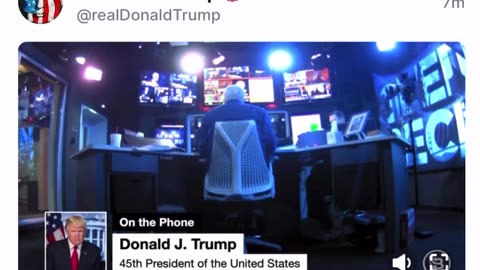 President Trump on the phone.