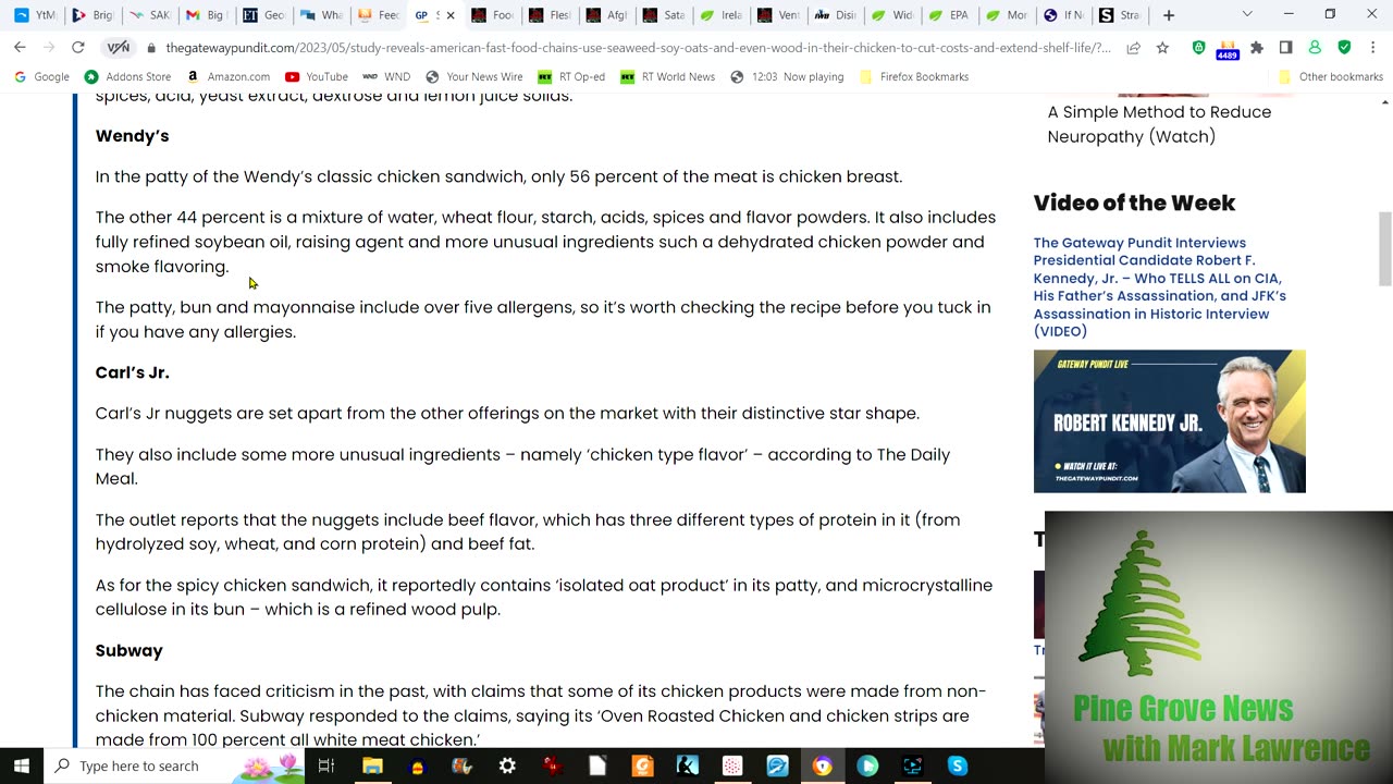 Fast Food Ingredients, Zombie Drug "Tranq", Mom's Day Satanic Drag Show: Kids, Disinfectant Disaster