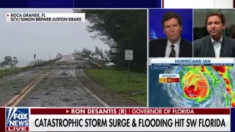 Tucker Carlson Talks To Governor Ron DeSantis Regarding Hurricane Ian