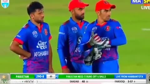 Pakistan vs Afghanistan last over 2nd odi match