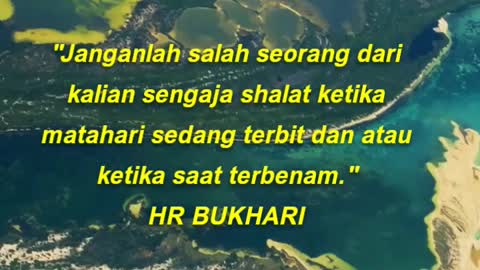 Janganlah salah seorang dari kalian sengaja shalat ketika matahari sedang terbit