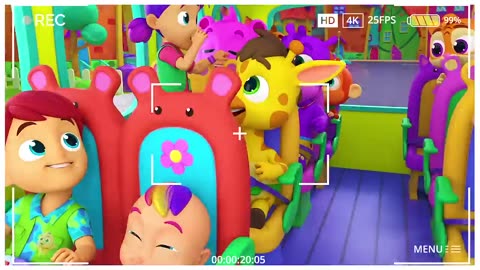 Wheels On The Bus Go Round and Round _ School Bus Song _ Nursery Rhymes and Kids Songs with Zoobees
