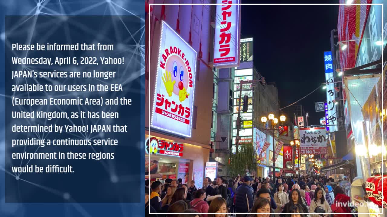 From Wednesday, April 6, 2022, Yahoo! JAPAN is no longer available in the EEA and the United Kingdom