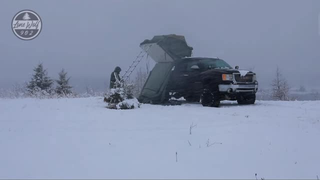 Snowstorm camping with a rooftop tent and a diesel heater | Lonewolf 902 Source