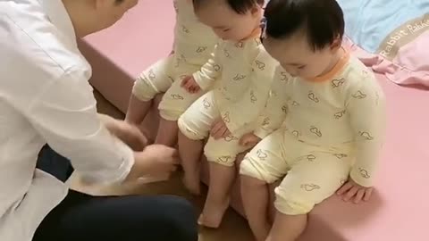 Triplets' Activities before bedtime