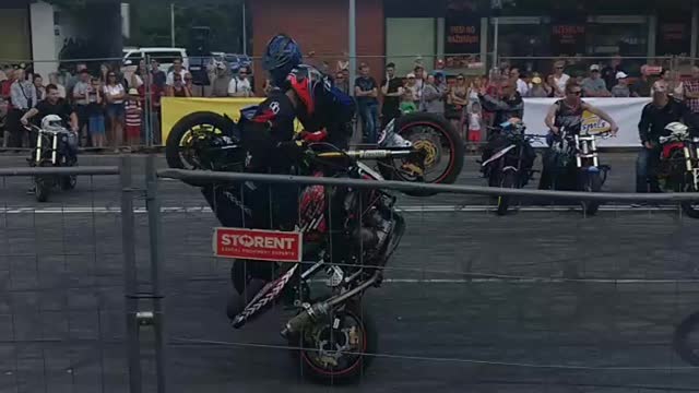 Motorcycles rear wheel dance