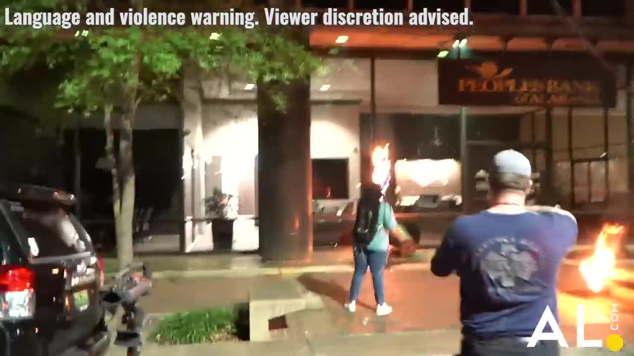 Scenes from the rioting and looting in Birmingham, Alabama on Sunday night