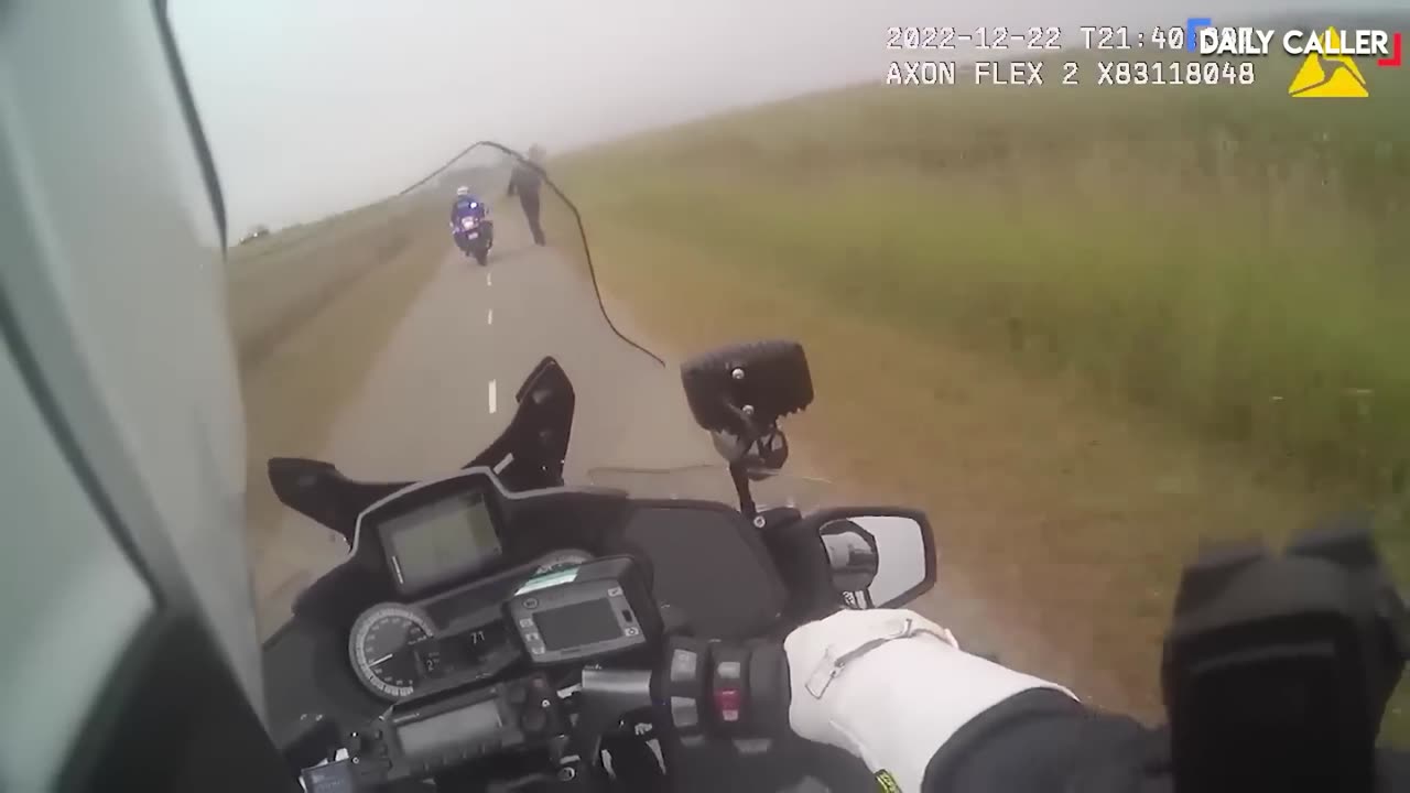 BODYCAM Australian Man Attempts To Outrun Police On An Electric Scooter