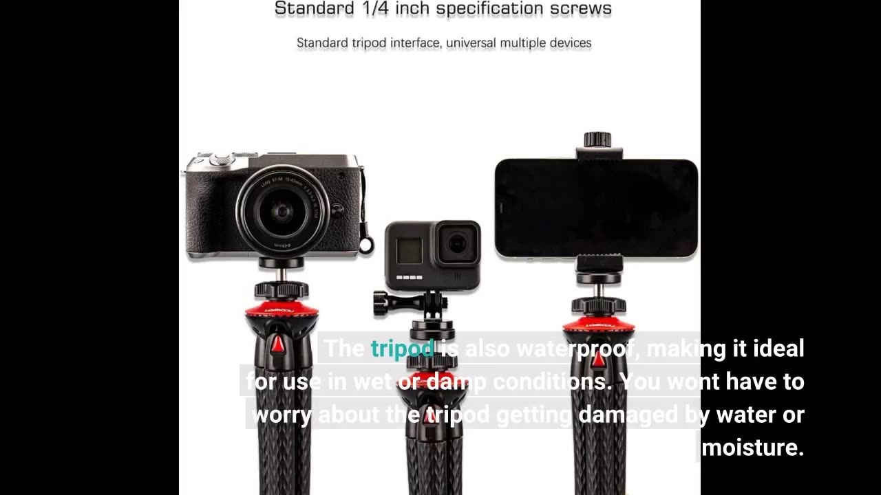 Lammcou Action Kamera Stativ, Flexibel Octopus Gorrila Ministativ Handstativ mit Actioncam Adapter