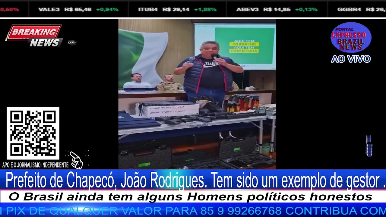 Prefeito de Chapecó, João Rodrigues. Tem sido um exemplo de gestor .