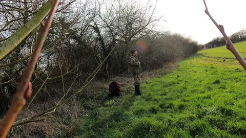 Putting on my Jacket. GoPro attached to tree branch.