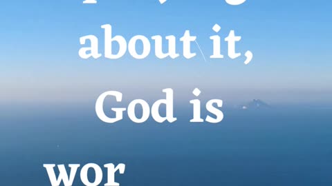 If you are praying