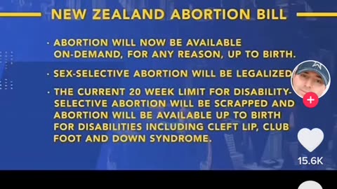 This is pure evil, Abortion bill in New Zealand