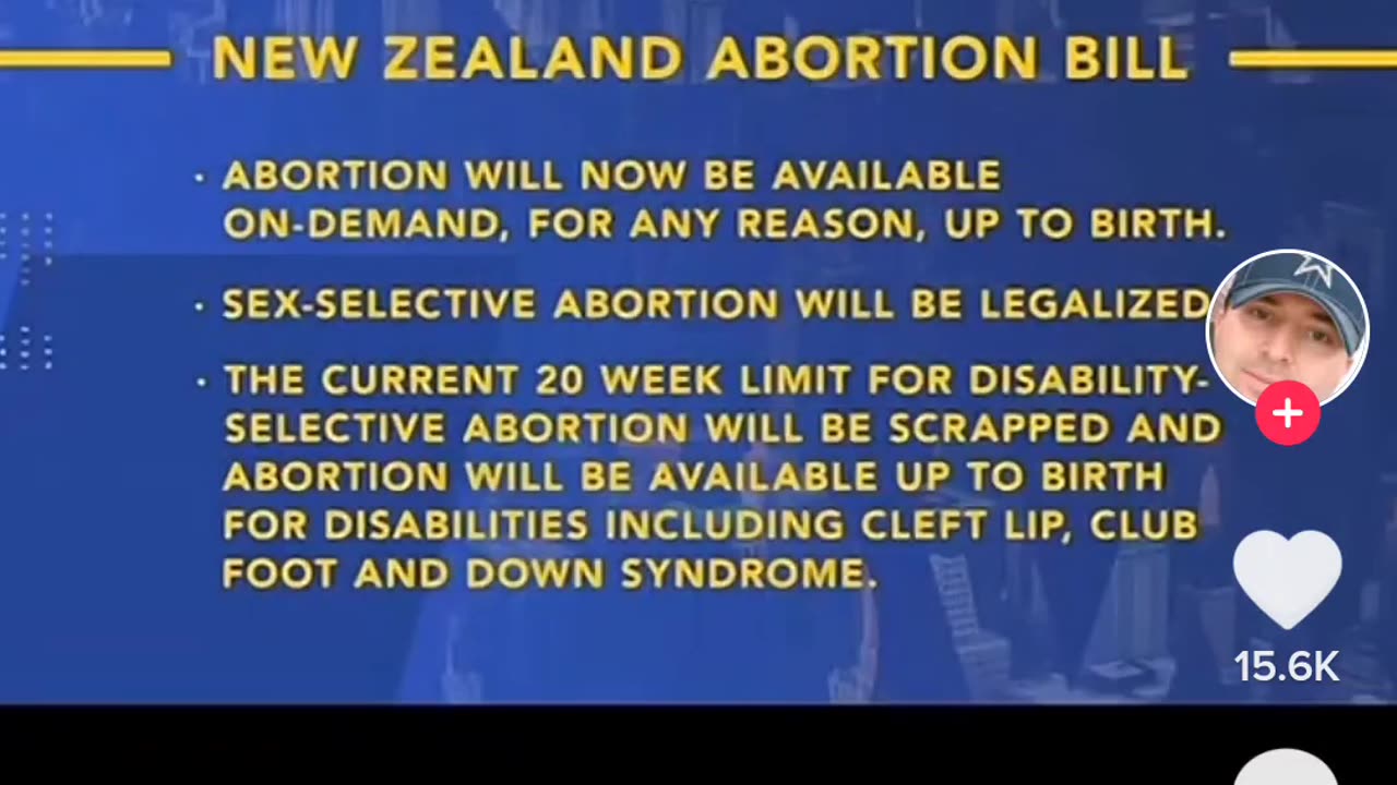 This is pure evil, Abortion bill in New Zealand