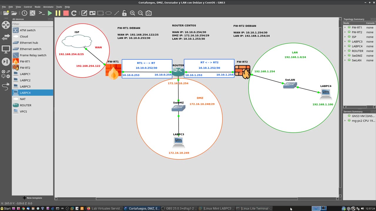 Cortafuegos, Enrutadores, DMZ y LAN con Debian y CentOS - Parte 4