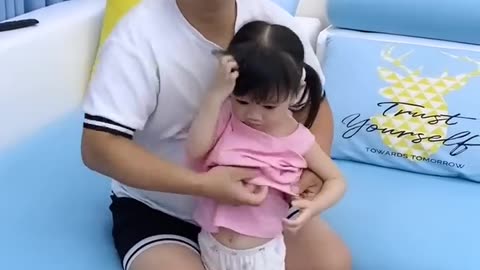 Father and baby cute funny video