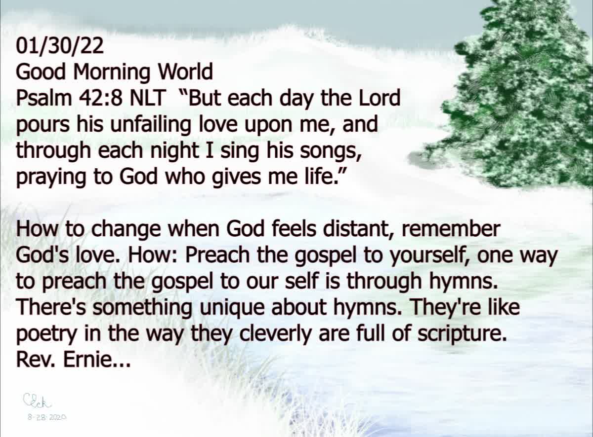 Daily Message from Rev. Ernie, Jan 30 2022