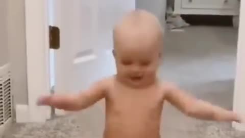 Baby funny jumping