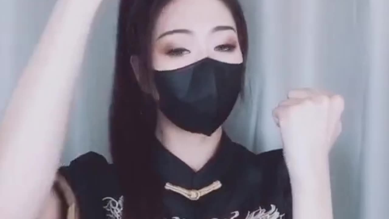 Sexy girl gesture dance and finger dance